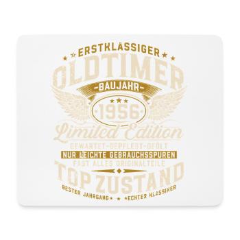 70e anniversaire 1956 Voiture vintage Cadeau rétro - Tapis de souris (format paysage) - blanc - Devant