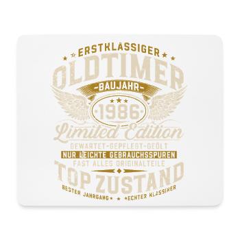 40th Birthday 1986 Vintage Car Gift Retro - Mouse Pad (horizontal) - white - Front