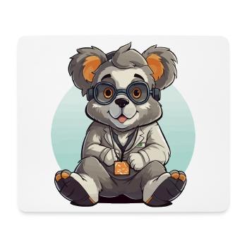 Scientifique panda de Kawaii - Tapis de souris (format paysage) - blanc - Devant