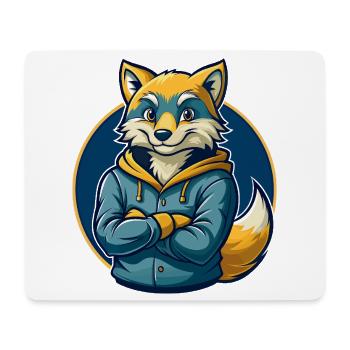 Arktischer Fuchs Kawaii Maskottchen Cartoon Clipart-Logo - Mousepad (Querformat) - Weiß - Vorne