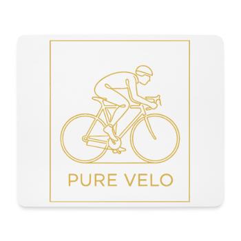 Pure Velo Gold Line Radfahrer - Mousepad (Querformat) - Weiß - Vorne