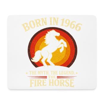 Legende 1966 Feuerpferd Myth Retro - Mousepad (Querformat) - Weiß - Vorne