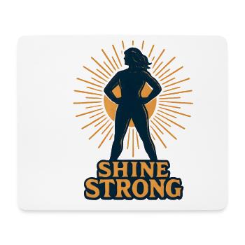 Shine Strong Silhouette Sonnenstrahlen - Mousepad (Querformat) - Weiß - Vorne