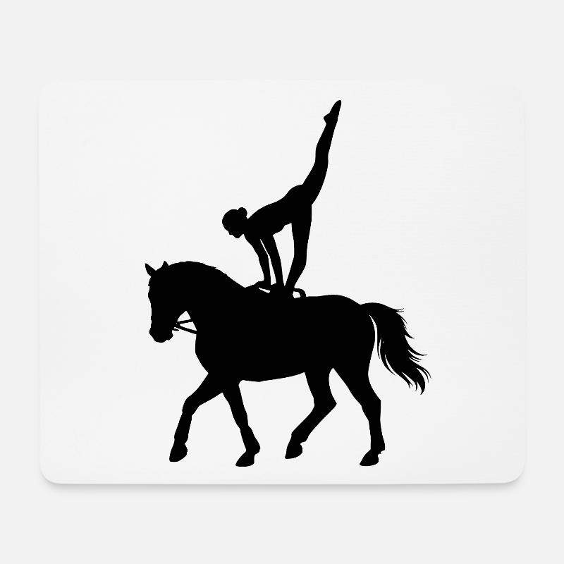 Volti Girl - Mousepad (Querformat) - Weiß
