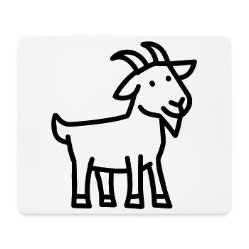 goat - Mouse Pad (horizontal) - white - Front