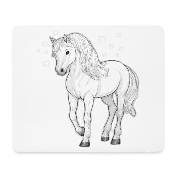 Horse with stars - Mouse Pad (horizontal) - white - Front