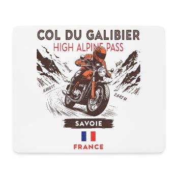 Col du Galibier -France -High Alpine Pass  - Tapis de souris (format paysage) - blanc - Devant