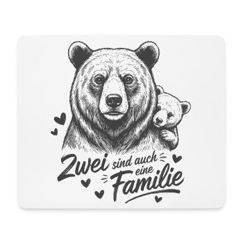 Bear Dad & Child Baby – Two Are Also a Family - Mouse Pad (horizontal) - white - Front