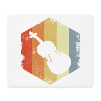 Vintage Violine Zeichnung - Mousepad (Querformat) - Weiß - Vorne