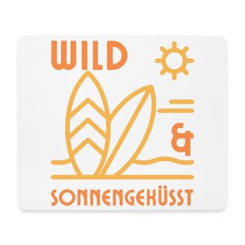 Sonnengeküsst Shirt – Sommer Strand Surf Urlaub  - Mousepad (Querformat) - Weiß - Vorne