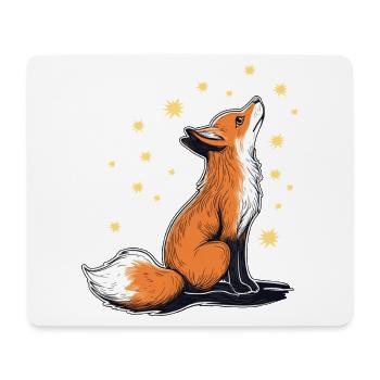 Fox and Stars - Mouse Pad (horizontal) - white - Front