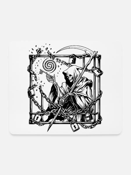 The Key Was Always Yours gotisches dunkles Kunsthemd - Mousepad (Querformat) - Weiß