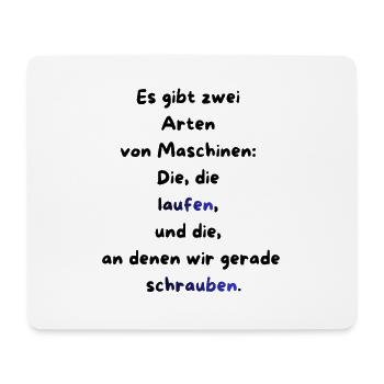 Instandhaltung T-Shirt Lustiges Geschenk Handwerk! - Mousepad (Querformat) - Weiß - Vorne