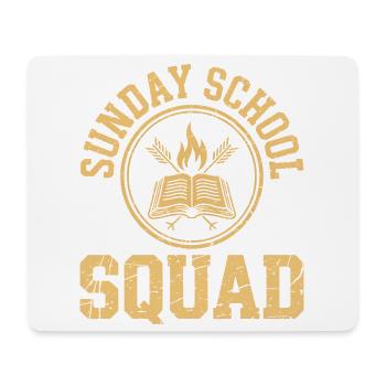 Sunday School Squad Logo - Mouse Pad (horizontal) - white - Front