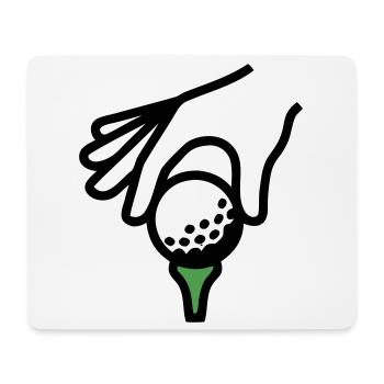 Golfball Abschlag Tee Golfsport Golfclub Golfer - Mousepad (Querformat) - Weiß - Vorne