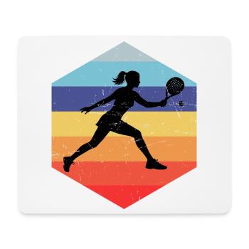 Idée cadeau d’accessoires de padel pour les fans débutants en padel - Tapis de souris (format paysage) - blanc - Devant