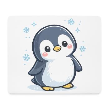Kuschel pinguin Winterzauber - Mousepad (Querformat) - Weiß - Vorne
