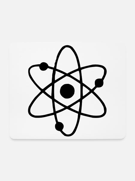 Atom - Mousepad (Querformat) - Weiß