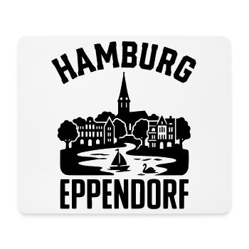 Eppendorf Hamburg Silhouette - Mousepad (Querformat) - Weiß - Vorne