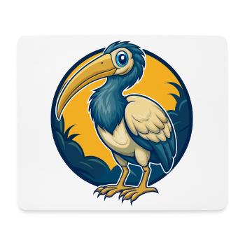 Mascotte Ibis Kawaii Personnage de dessin animé Logo clipart - Tapis de souris (format paysage) - blanc - Devant