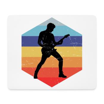 Idée cadeau pour un guitariste avec guitare - Tapis de souris (format paysage) - blanc - Devant