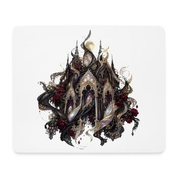 Gothic Floral Cathedral - Mouse Pad (horizontal) - white - Front