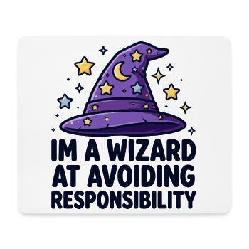 Wizard Avoiding Responsibility - Mousepad (Querformat) - Weiß - Vorne
