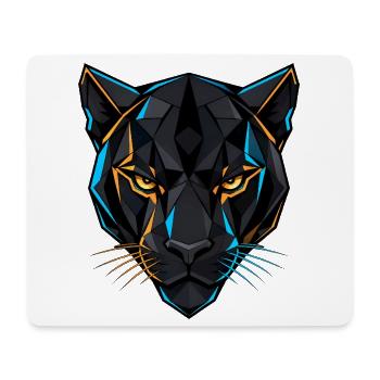 Neon Panther – Wilde Präzision - Mousepad (Querformat) - Weiß - Vorne