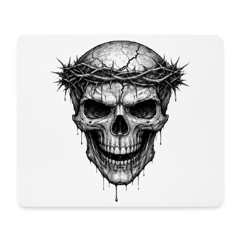 Thorn Crown Skull Gothic Horror-Grafik - Mousepad (Querformat) - Weiß - Vorne