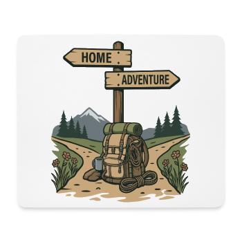 Wandern – Outdoor-Abenteuer - Mousepad (Querformat) - Weiß - Vorne