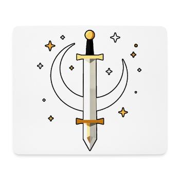 Moon Sword Streetwear Design - Mouse Pad (horizontal) - white - Front