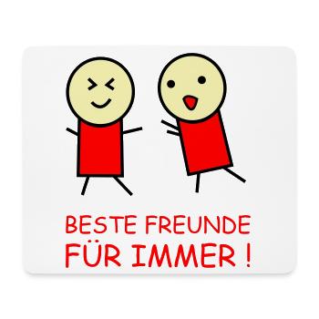 Beste Freunde Für Immer Duo - Mousepad (Querformat) - Weiß - Vorne