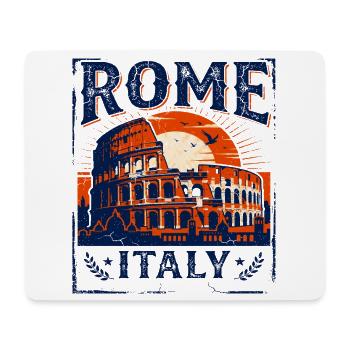 Vintage Rome Colosseum Italie Sunset Skyline - Tapis de souris (format paysage) - blanc - Devant