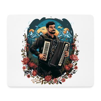 Accordion Musician Accordion Player Accordion - Mouse Pad (horizontal) - white - Front