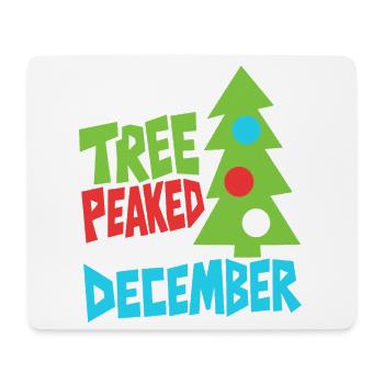 Weihnachtsbaum hatte im Dezember Hochsaison - Mousepad (Querformat) - Weiß - Vorne