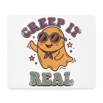 Retro Ghost Creep It Real Cool Halloween - Mousepad (Querformat) - Weiß - Vorne