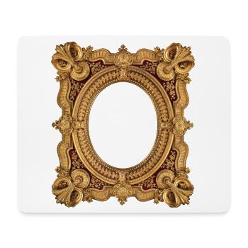 Goldener Bilderrahmen - Mousepad (Querformat) - Weiß - Vorne