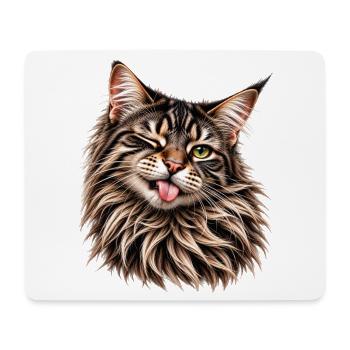 Freche Fellnase - Mousepad (Querformat) - Weiß - Vorne