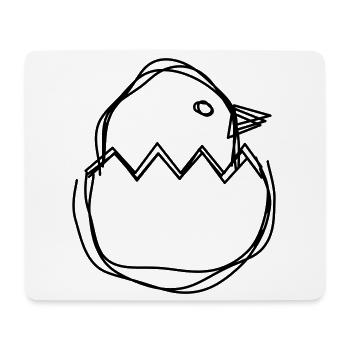Osterküken handgezeichnet - Mousepad (Querformat) - Weiß - Vorne