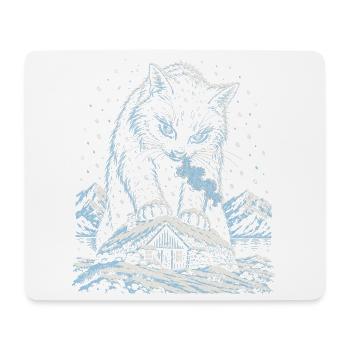 Die Julkatze aus Island - Mousepad (Querformat) - Weiß - Vorne