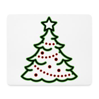 Minimalistischer Tannenbaum Weihnachten Evergreen - Mousepad (Querformat) - Weiß - Vorne