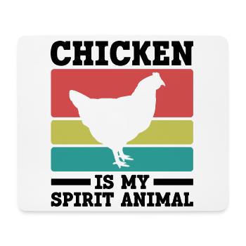 Huhn Seelentier Retro - Mousepad (Querformat) - Weiß - Vorne