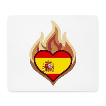 Spain Heart on Fire - Mousepad (Querformat) - Weiß - Vorne