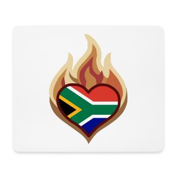Southafrica Heart on Fire - Mousepad (Querformat) - Weiß - Vorne