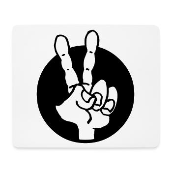 Hand frieden - Mousepad (Querformat) - Weiß - Vorne