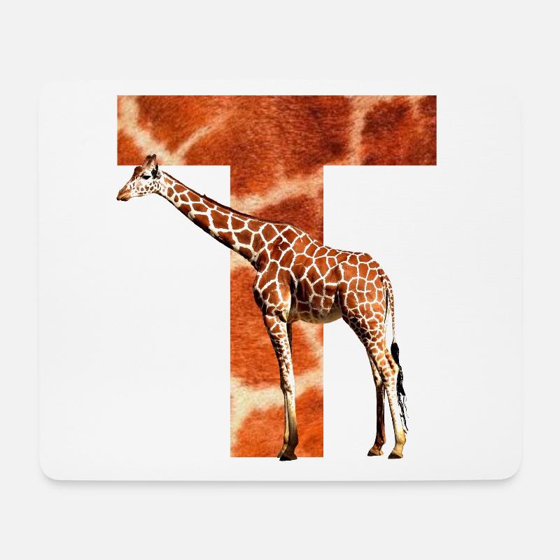 giraffe t - Mousepad (Querformat) - Weiß