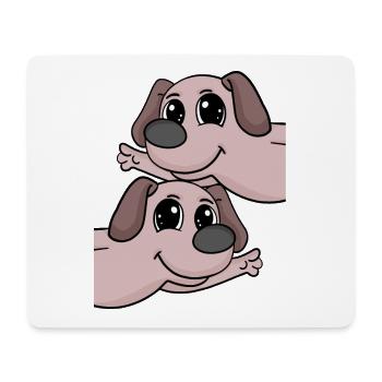 Chiens chiens - Tapis de souris (format paysage) - blanc - Devant