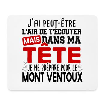 Mont Ventoux 2022 Cycliste Montagne Randonnée - Tapis de souris (format paysage) - blanc - Devant