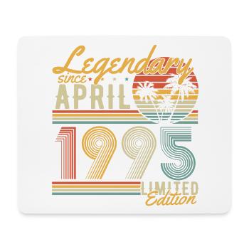 Legendary Since April 1995 Vintage Birthday - Mouse Pad (horizontal) - white - Front