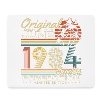 Juin Vintage 1984 Anniversaire Vintage Rétro - Tapis de souris (format paysage) - blanc - Devant